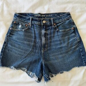American Eagle Outfitters Distressed Blue Jean Shorts